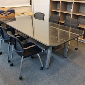 [ 판 매 ] 회의실 사무실 책상 테이블 및 의자 6개 세트