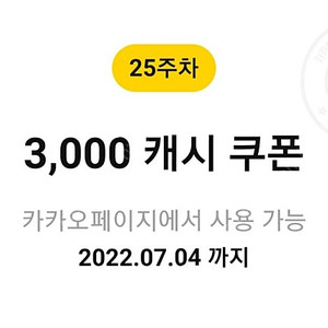 카카오페이지 3000(3천) 캐시