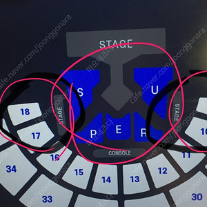 슈퍼주니어콘서트 플로어 1층 , 10구역 2층 돌출 양도