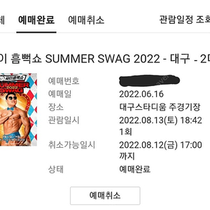 싸이 흠뻑쇼 대구 08/13 스탠딩 R구역 2매 일괄 양도