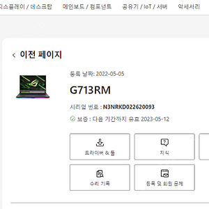 ASUS G713RM-LL121 메모리 16G 판매