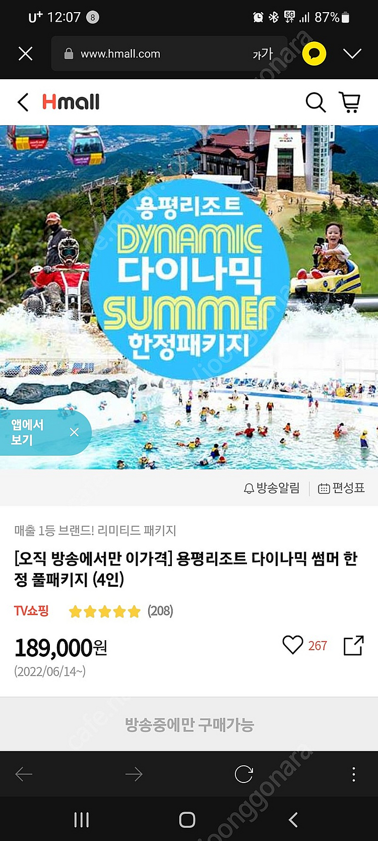 용평리조트 4인권 현대홈쇼핑 | 여행숙박/이용권 | 중고나라