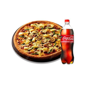 도미노피자 슈퍼슈프림+1.25L 코카콜라 (무료배달) 미스터피자 피자헛