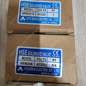솔레노이드밸브 HPW206 AC220 3/4 , HPW2510 AC220 1 판매 합니다.