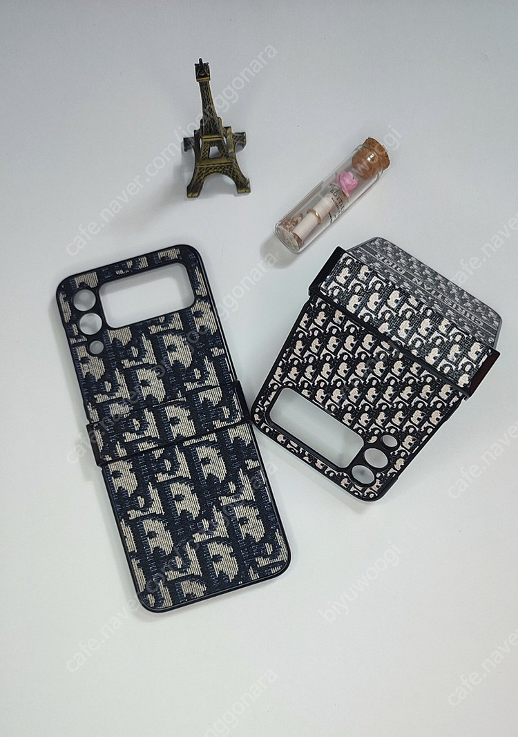 [주문제작]갤럭시Z플립3 지플립3 제트플립3 오블리크패턴 패브릭 사피아노 힌지보호 고급스러운 디올명품케이스--2