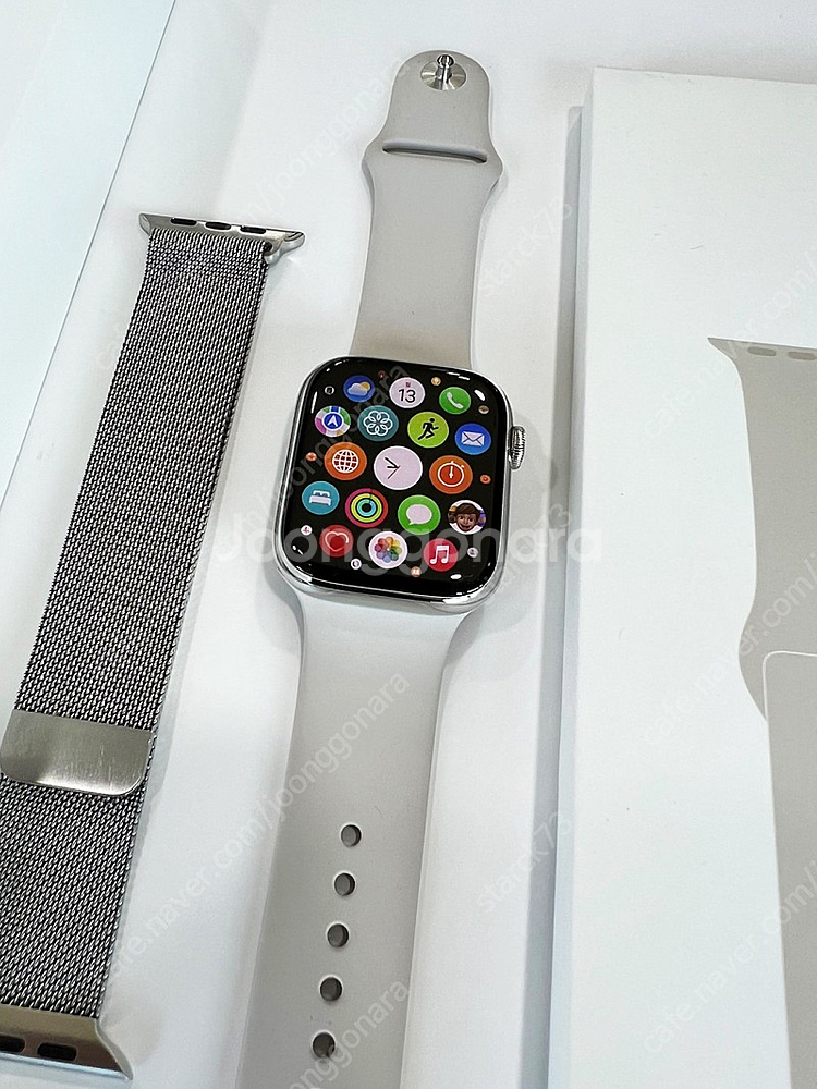 Apple 애플워치 7 스테인리스 스틸 케이스 + 밀레...--3