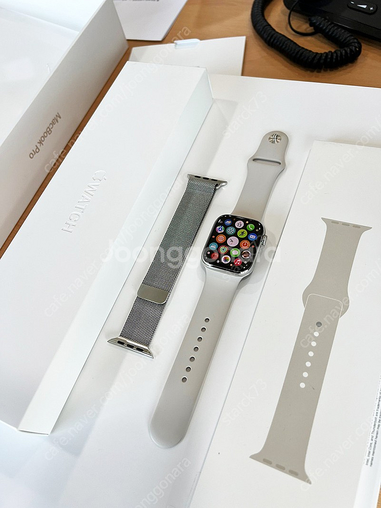 Apple 애플워치 7 스테인리스 스틸 케이스 + 밀레...--6