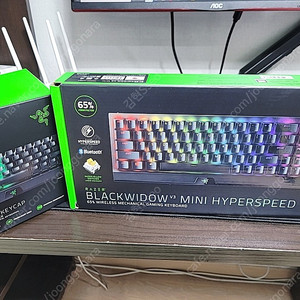 Razer Blackwidow V3 mini Hyperspeed 옐로우축