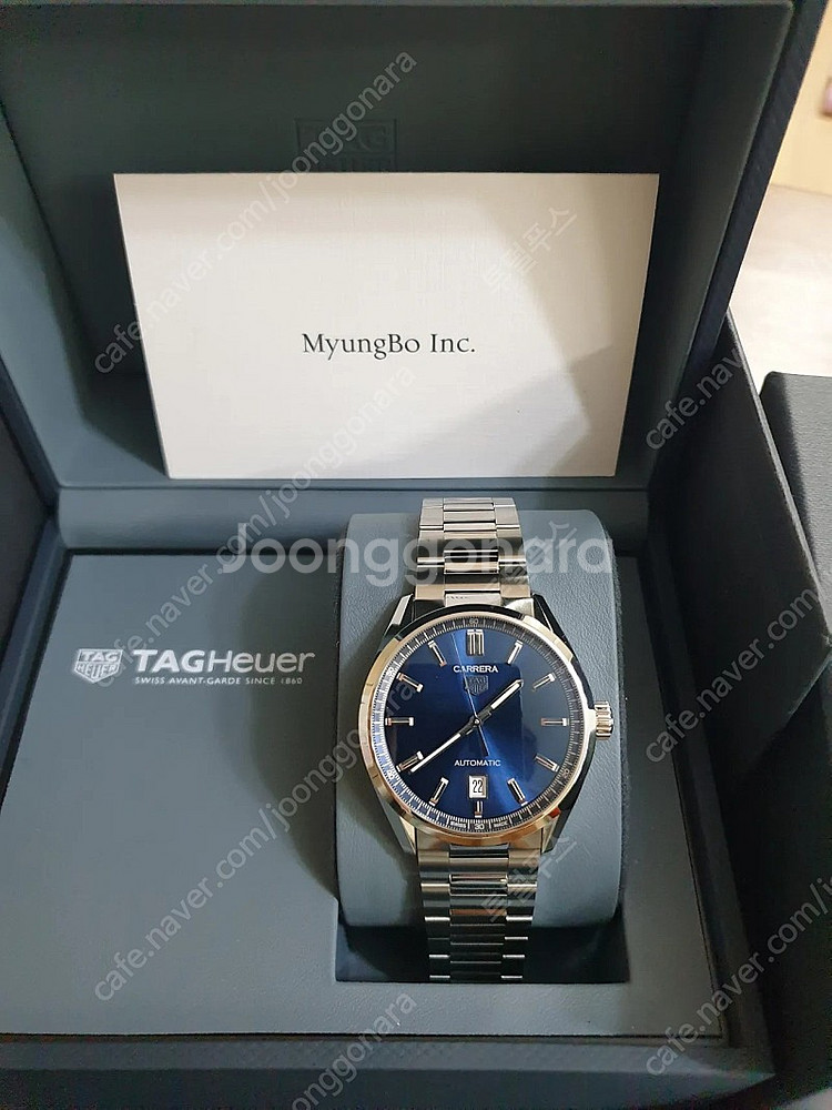 새상품급 태그호이어 신형 까레라 청판 39mm--1