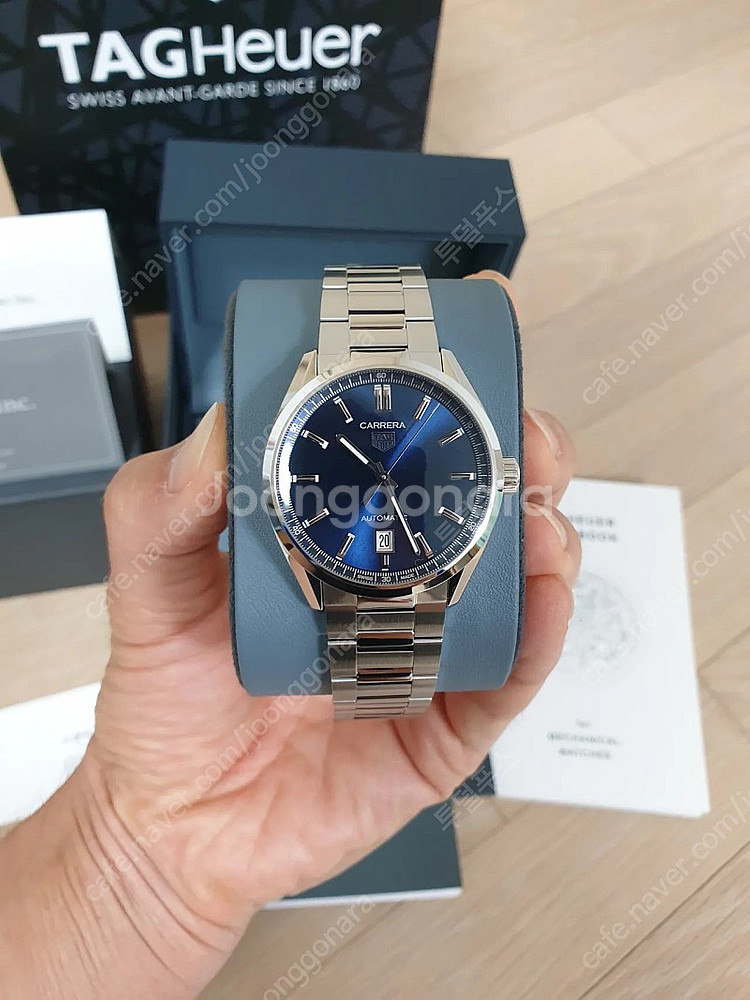 새상품급 태그호이어 신형 까레라 청판 39mm--3