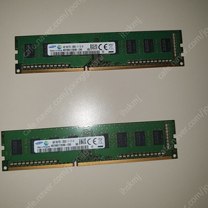 삼성 DDR3-12800U 단면램 4G 2개 판매