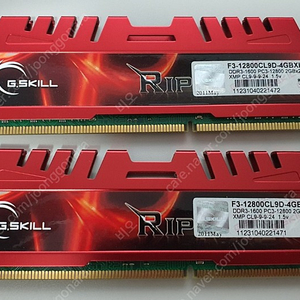 G.SKILL RAM DDR3-1600 2GB×2개세트