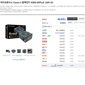 마이크로닉스 Classic II 풀체인지 500W 80PLUS 230V EU 팝니다