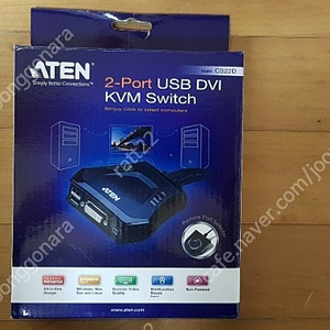 ATEN 2-Port USB DVI KVM 스위치_CS22D_(미개봉) 판매합니다.