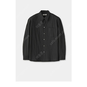 [구매]쿠어 세미오버핏 플리츠 셔츠 블랙 m사이즈