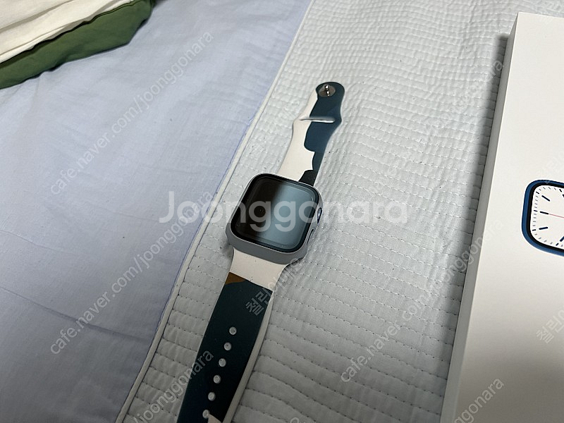 Apple 애플워치7 45mm 셀룰러 알루미늄 블루케이...--4