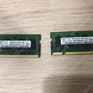 노트북용 메모리카드 램카드 lam 삼성 1기가 1gb ddr2 6400s 2개