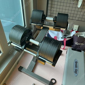 누오무게조절덤벨 32kg + 거치대 (상태최상)