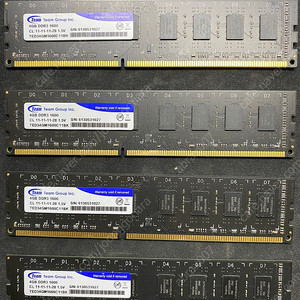 TeamGroup Memory DDR3-12800 4Gx4 (16G) 팝니다 (택포4만)