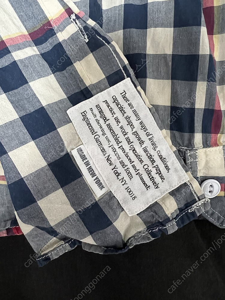 엔지니어드가먼츠 빅플레이드 마드라스 워크셔츠 S--1