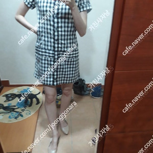 세실맥비 CECIL MCBEE 글렘체크 미니 셔츠 드레스 55사이즈 새상품 택포5