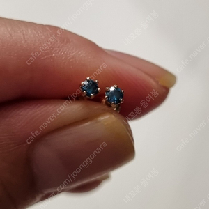 14k 2.5mm 블루다이아몬드 피어싱*새상품*