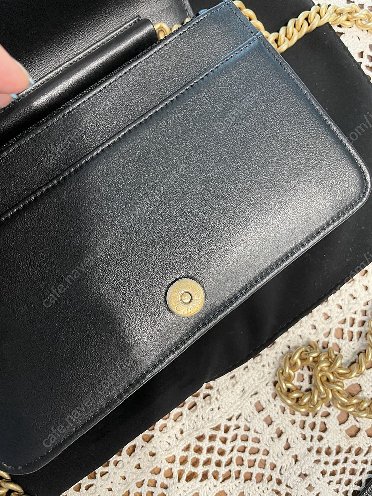 샤넬 보이woc 캐비어 금장--5