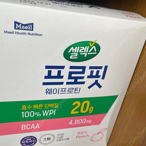 셀렉스 프로핏 웨이프로틴 복숭아맛 10개입 새제품