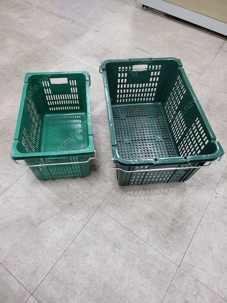 ( 새상품 )농 수산 바구니,수납,사과 사각 과일 운반 상자 운반6호 이삿짐 특대 이사 바구니 (녹색,노랑))--4