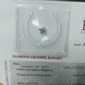 KBL감정 1.04ct 다이아몬드