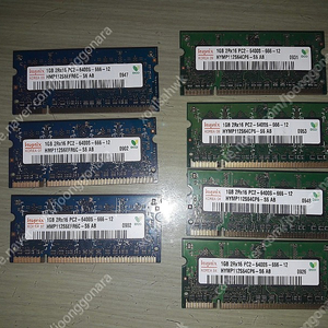 노트북램 pc2-6400s DDR2 1G 2개