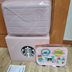 스타벅스 레디백 핑크 + 트래블 스티커 신품 박스 풀셋