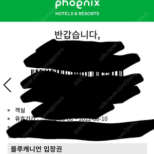 평창 휘닉스파크 블루캐니언 워터파크 대인 티켓 2장