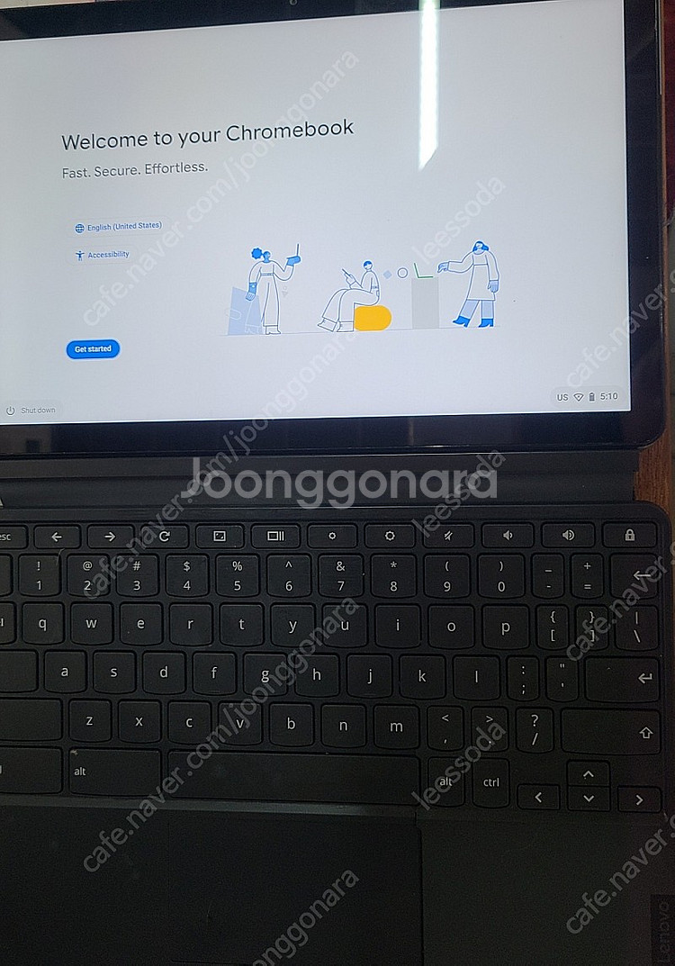 레노버 크롬북 듀엣 128g 8.5만--4