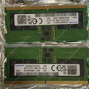 노트북용 램 (삼성전자 DDR5 8GB PC5-38400) 개당 5.2만원