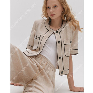 ASURA 아수라 반팔 트위드 자켓 베이지 JEN TWEED JACKET(BEIGE)