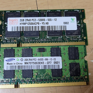 노트북용 ddr2 램 2gb X2