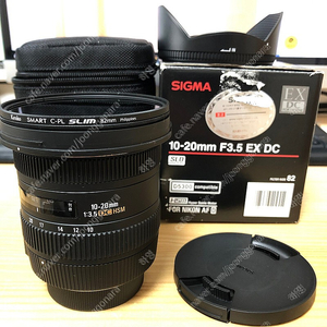 시그마 니콘 DX 마운트 10-20MM F3.5 EX DC HSM 광각 줌 렌즈 미사용 신동품