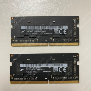 아이맥 순정 메모리 4GB DDR4-2666 (PC4-25600) 2개 팝니다. 이미지