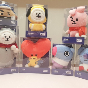 방탄소년단 bts굿즈 bt21 라인프렌즈 윈터돌 bt21윈터돌 알제이 rj 슈키 shooky 코야 koya 망 mang 타타 tata 치미 chimmy 쿠키 cooky