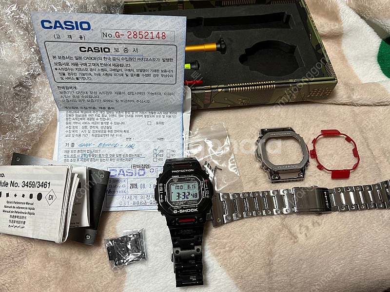 지샥 GMW-B5000D-1DR 판매합니다. 티타늄 TVA 커스텀킷일괄판매--1