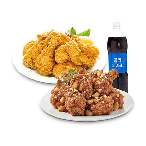 티바 알싸한 마늘치킨 + 후라이드 + 1.25L