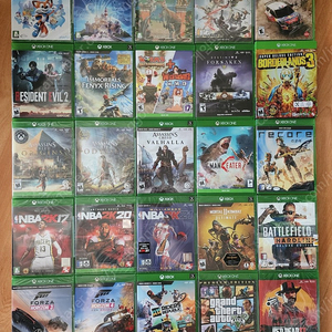 미개봉 XBOX one x 엑스박스 레데리2,gta5,주타이쿤,NBA,바하,보더랜드,맨이터,포르자 호라이즌3,어쌔신 오딧세이,오리진,모탈컴뱃,라이더스,무선 컨트롤러 잇테이크투