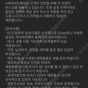 캐리비안베이 종일권 1장