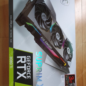 MSI 지포스 RTX 3080 Ti 슈프림 X D6X 12GB 트라이프로져2S 미개봉 판매합니다