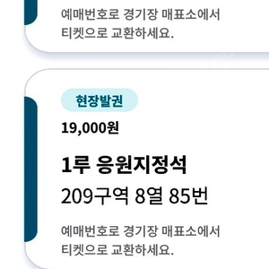 kt위즈파크 1루 응원지정석 209