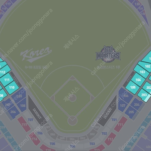 최강야구 1루 104,105,106,107블럭 1좌석 구매해봅니다.