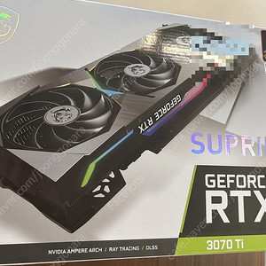 MSI 지포스 RTX 3070ti 슈프림X D6X 8GB 트라이프로저 2S판매합니다.