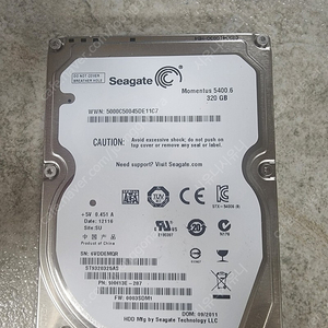 시게이트 2.5인치 노트북 hdd 320gb 팝니다.