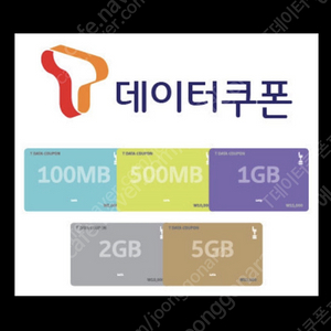 SKt 데이터쿠폰 100mb, 1G, 2G, 5G 판매/ 등록후1년 / 표준요금제사용가능